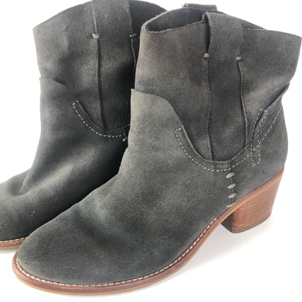 DOLCE VITA Grey Suede Ankle Coachella Bootie